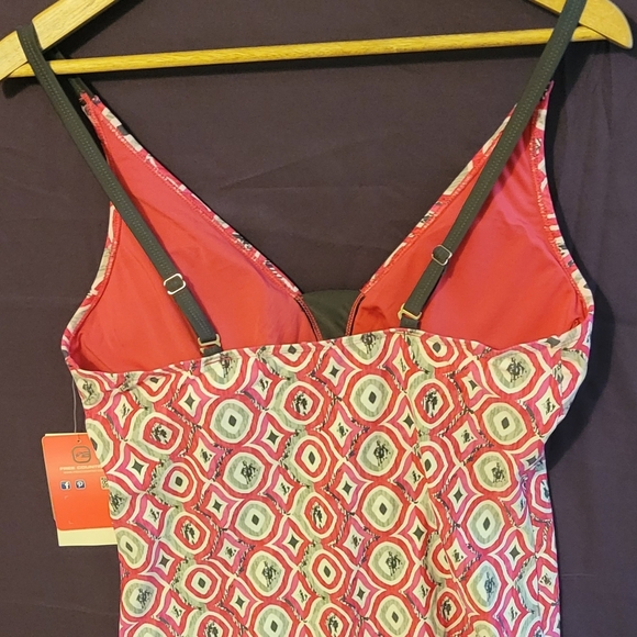 Free Country Geometric Pink and Gray Women's XL Tankini - Picture 4 of 4